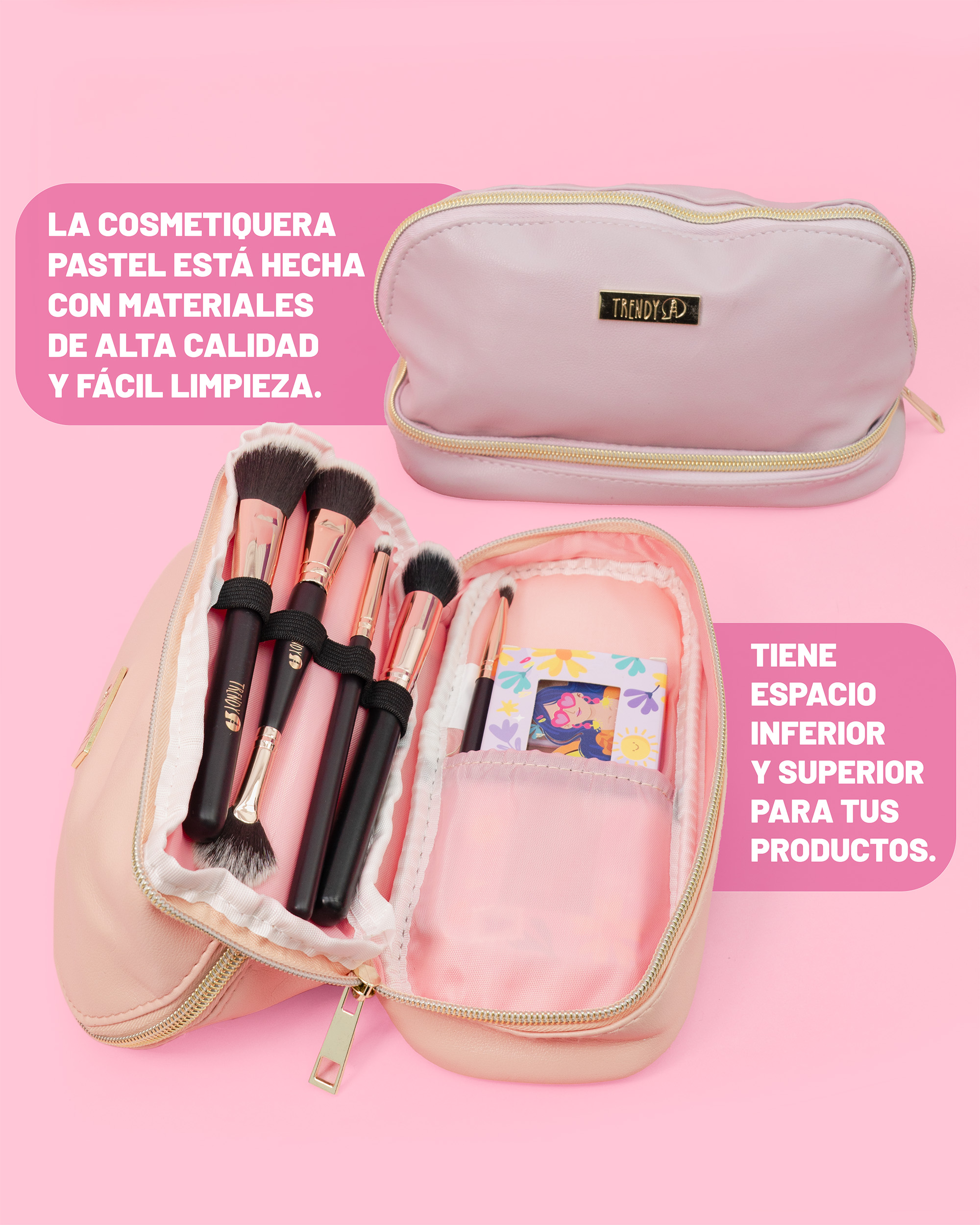 Cosmetiquera Pastel Trendy Ref CD01
