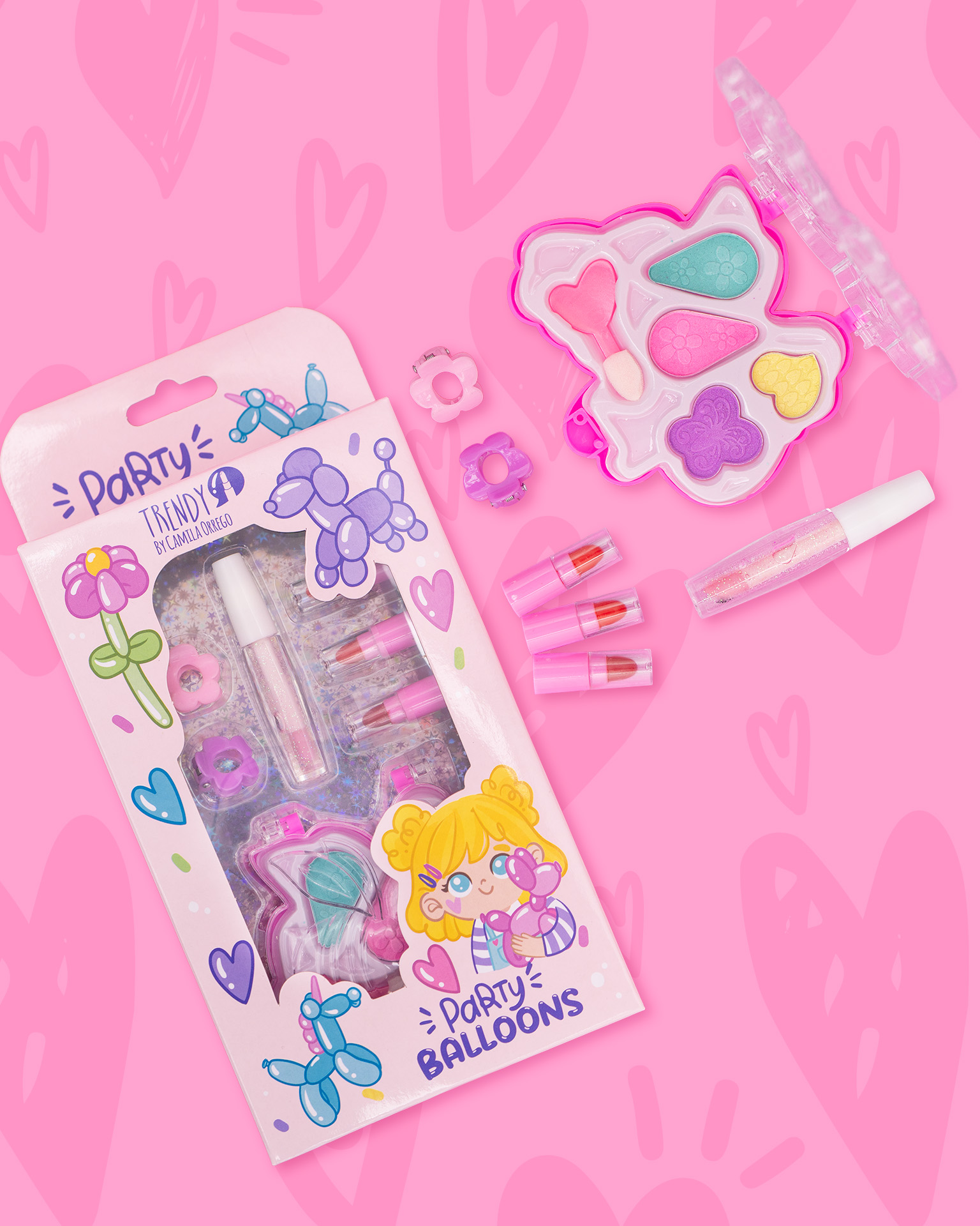 Kit De Maquillaje Para Niñas Party Balloons Ref KPB1850